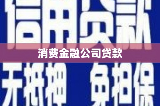 城区消费金融公司贷款