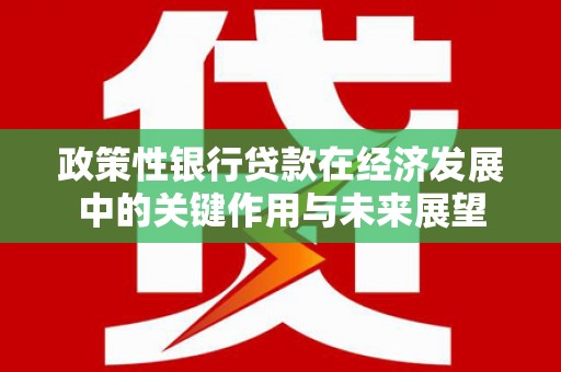 潭子政策性银行贷款在经济发展中的关键作用与未来展望