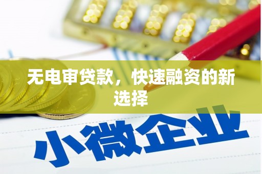 大社无电审贷款，快速融资的新选择