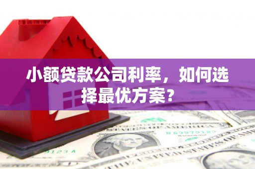 奎文小额贷款公司利率，如何选择最优方案？