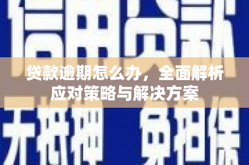 灞桥贷款逾期怎么办，全面解析应对策略与解决方案