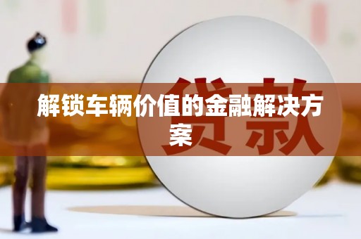 新晃解锁车辆价值的金融解决方案