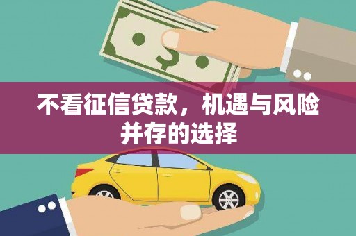 西市不看征信贷款，机遇与风险并存的选择